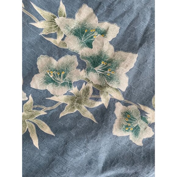 Tommy Bahama Mens XXL Blue Hawaiian Bahama Floral 100% Silk Button Shirt Y2K - Picture 10 of 11